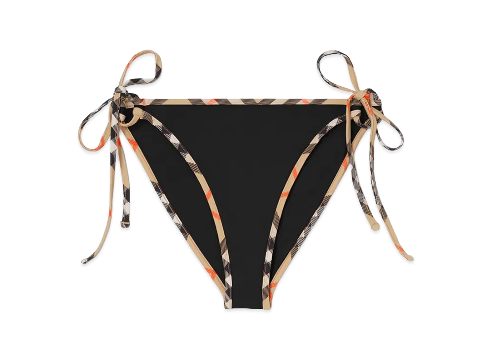 Burberry Women's Check Trim Bikini Briefs "Black"
