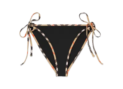 Burberry Women's Check Trim Bikini Briefs "Black"