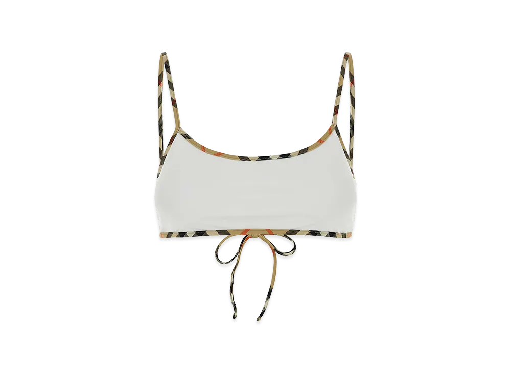Burberry Women's Stretch Nylon Bikini Top "White"
