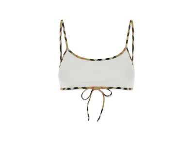 Burberry Women's Stretch Nylon Bikini Top "White"