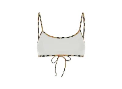 Burberry Women's Stretch Nylon Bikini Top "White"