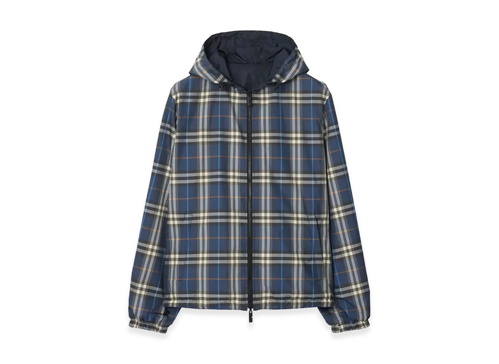 Burberry Check-Print Hooded Reversible Nylon Jacket "Checked"