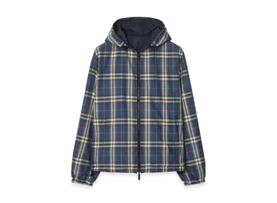 Burberry Check-Print Hooded Reversible Nylon Jacket "Checked"