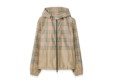 Burberry Gradient Check Hooded Jacket "Sand Beige"
