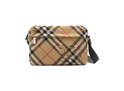 Burberry Small Check Crossbody Bag "Sand Beige"