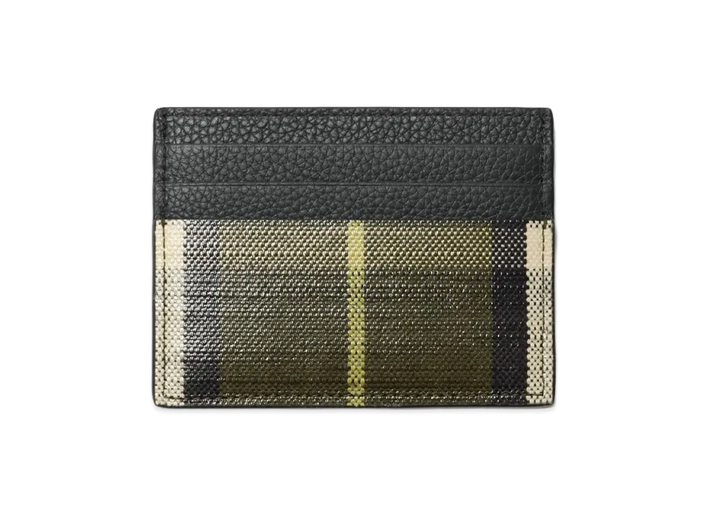 Burberry Tall Check Card Case "Thicket Green"