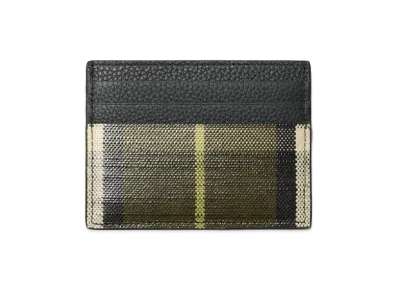 Burberry Tall Check Card Case "Thicket Green"