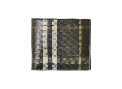 Burberry Check Bifold Wallet "Thicket Green"
