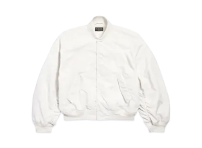 BALENCIAGA Men's Loop Sports Icon Varsity Jacket "White"