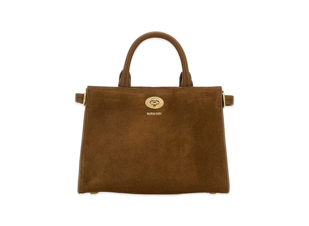Burberry Women's Suede Mini Cotswolds Handbag "Buff/Brown"