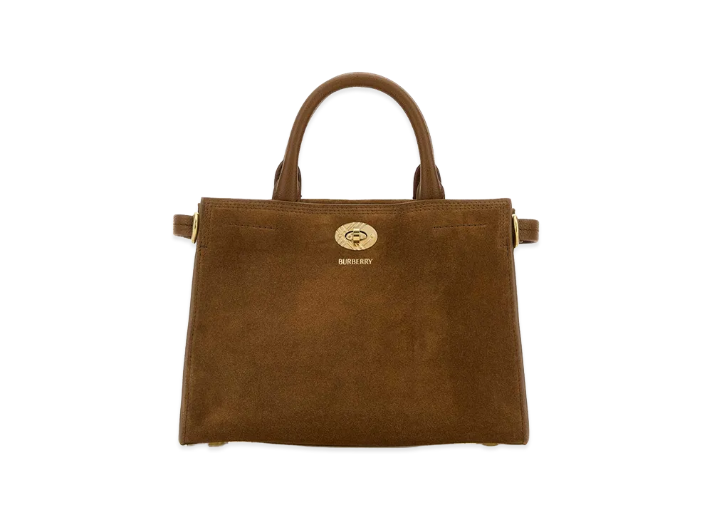 Burberry Women's Suede Mini Cotswolds Handbag "Buff/Brown"