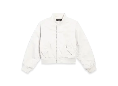 BALENCIAGA Loop Sports Icon Shrunk Varsity Jacket "White"