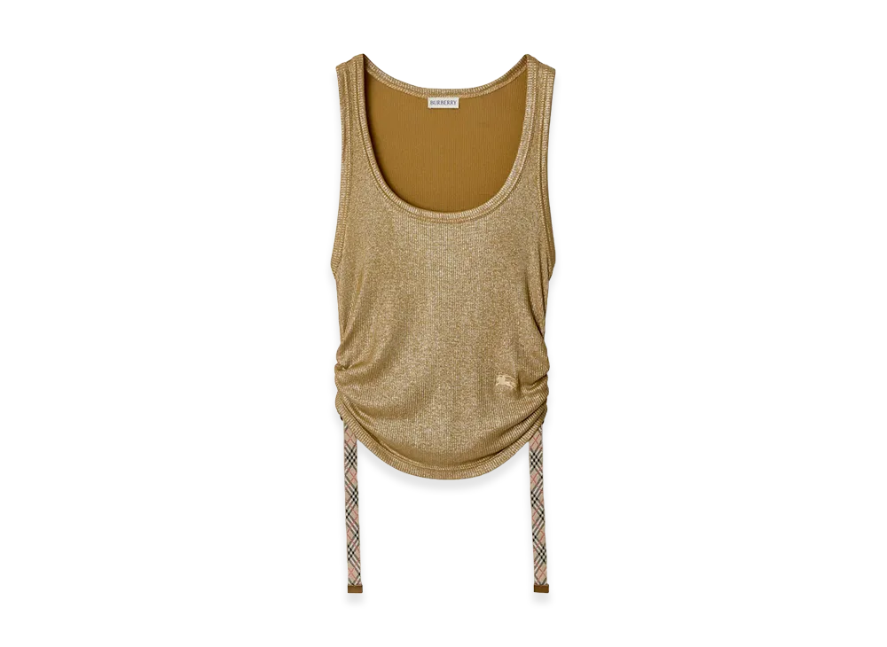 Burberry Women's Festival Viscose Tank Top "Lignum Brown"