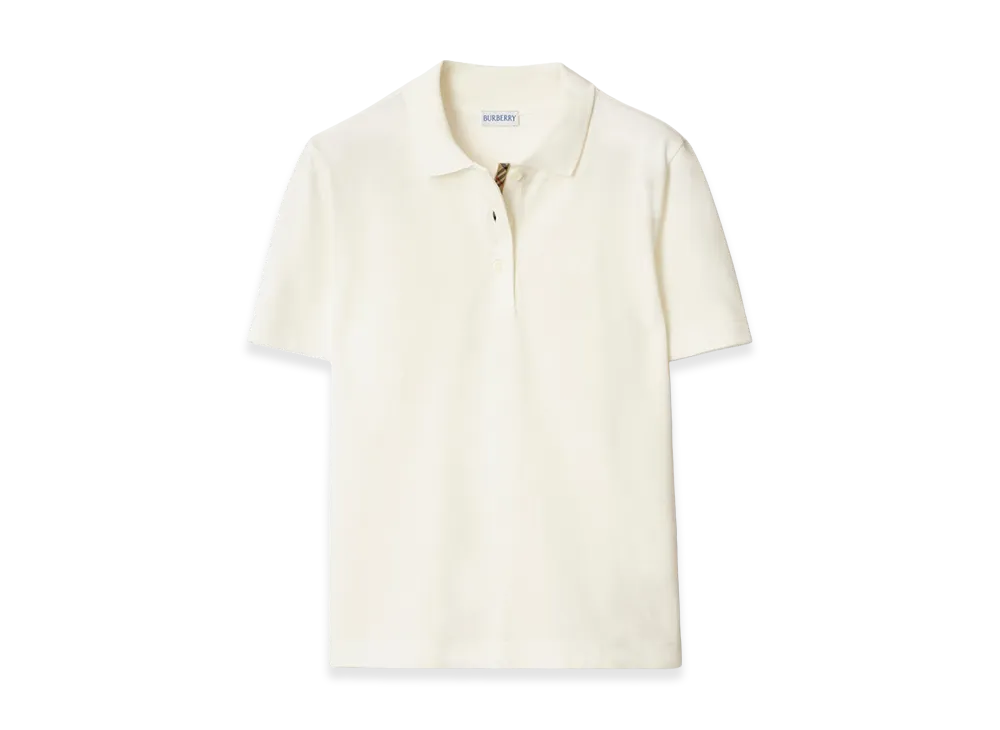 Burberry Women's Cotton Polo Shirt "Chalk White"