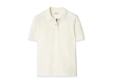 Burberry Women's Cotton Polo Shirt "Chalk White"