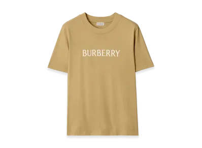 Burberry Women's Logo Cotton T-Shirt "Beige"