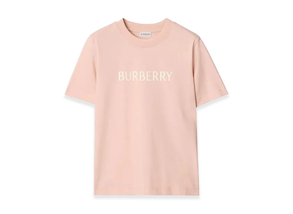 Burberry Women's Cotton T-Shirt With Logo "Pink"