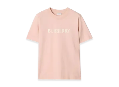 Burberry Women's Cotton T-Shirt With Logo "Pink"