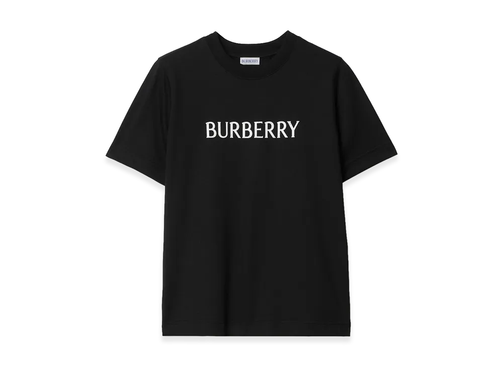 Burberry Women's Logo Cotton Tee "Black"