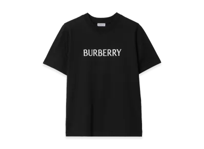 Burberry Women's Logo Cotton Tee "Black"