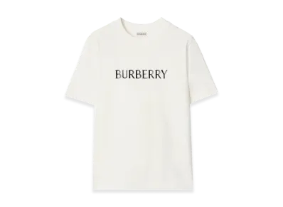 Burberry Women's Cotton T-Shirt With Logo "White"