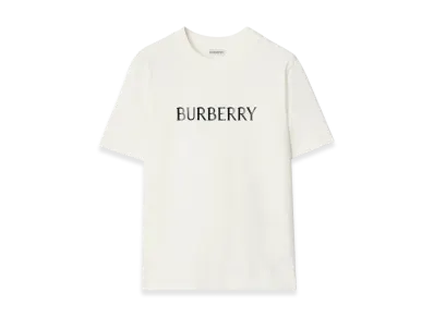 Burberry Women's Logo Cotton Tee "Chalk White"