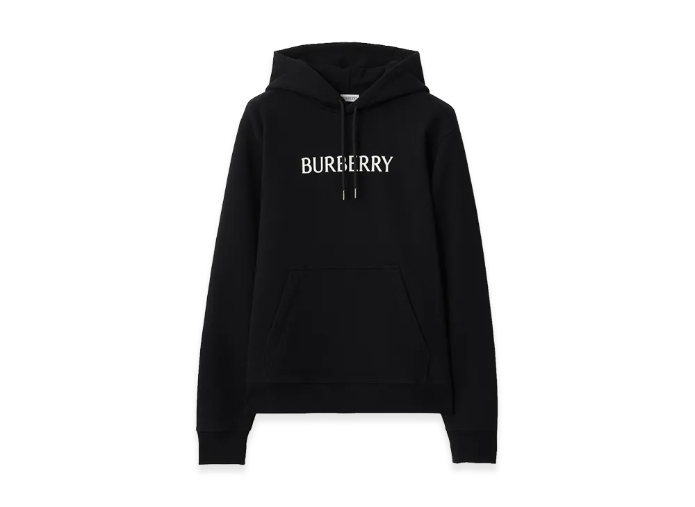 Burberry Logo Cotton Hoodie "Black"