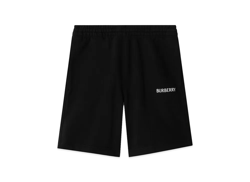 Burberry Logo Cotton Shorts "Black"