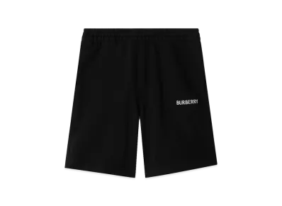 Burberry Logo Cotton Shorts "Black"