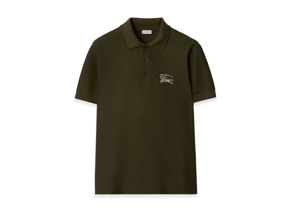 Burberry Metallic EKD Cotton Polo Shirt "Marsh Green"