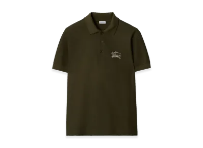 Burberry Metallic EKD Cotton Polo Shirt "Marsh Green"