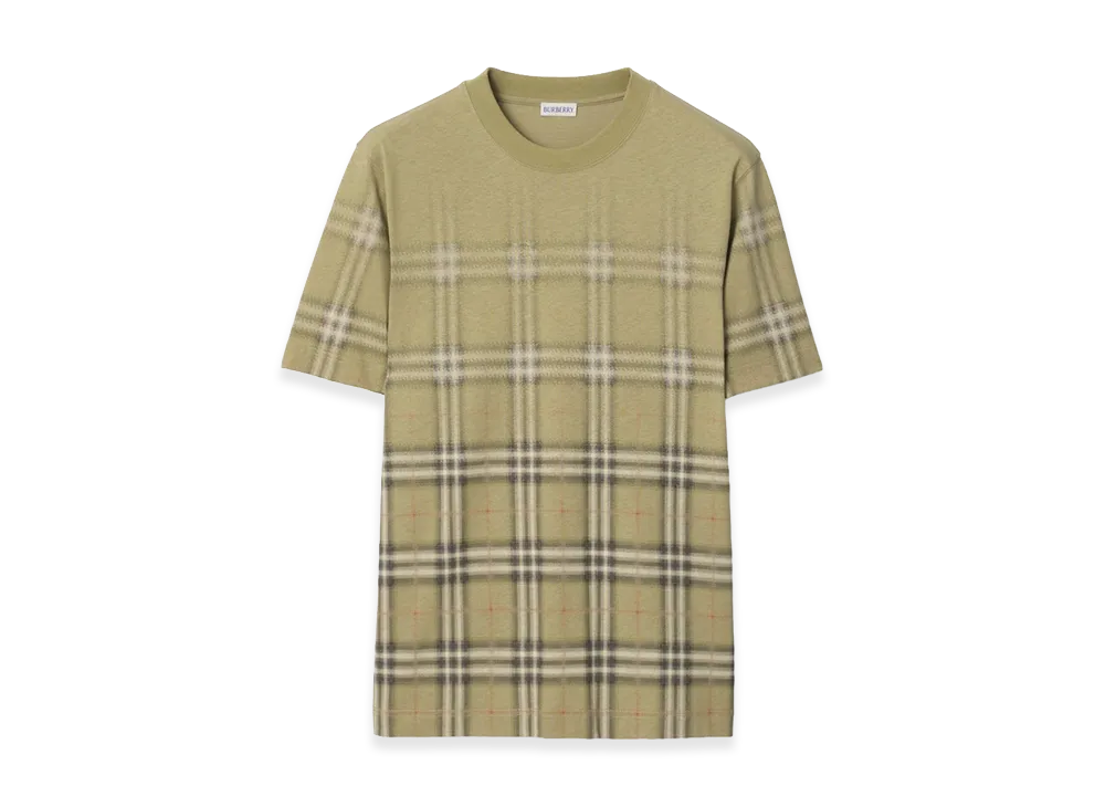 Burberry Gradient Check Cotton Tee "Glade Green"