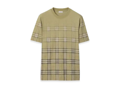 Burberry Gradient Check Cotton Tee "Glade Green"