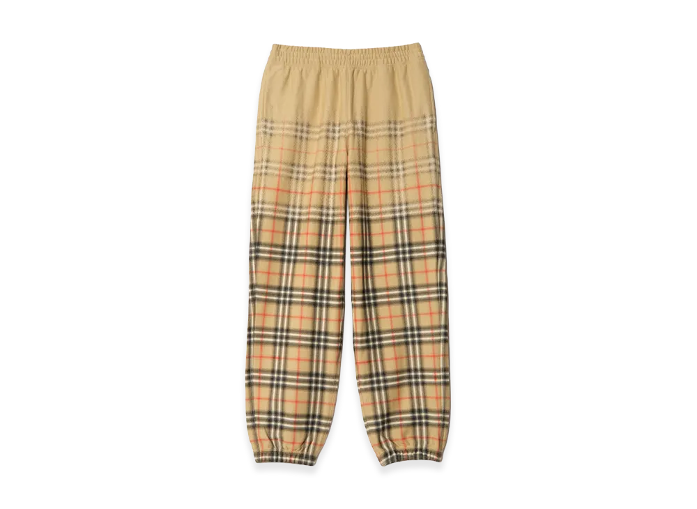 Burberry Gradient Check Cotton Jogging Pants "Sand Beige"