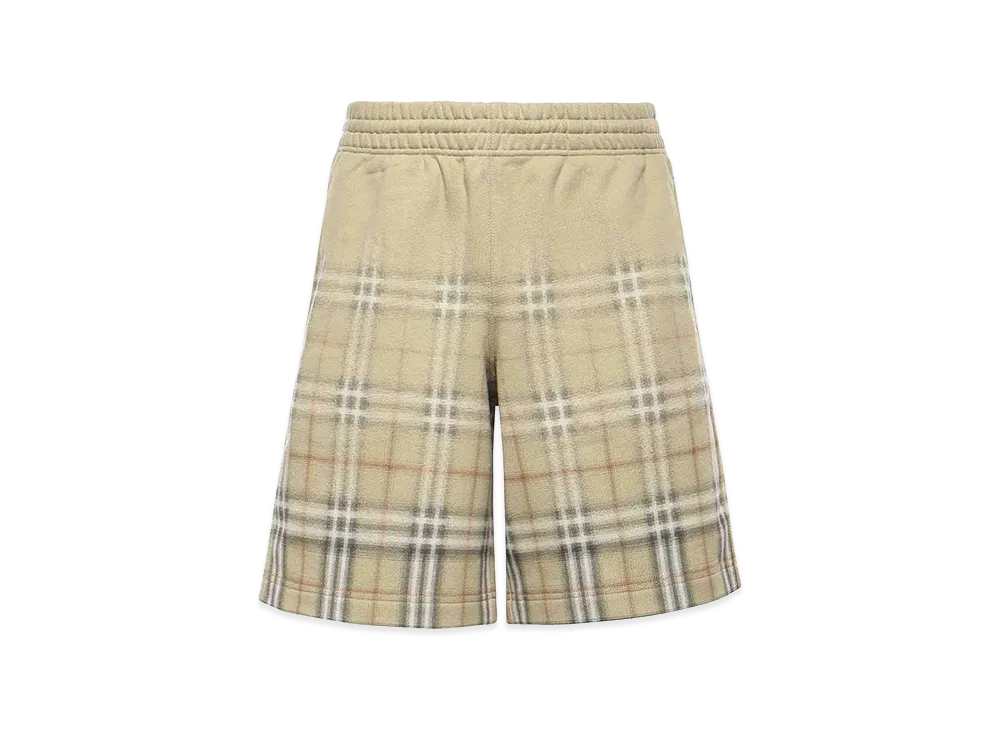 Burberry Gradient Check Cotton Shorts "Green"