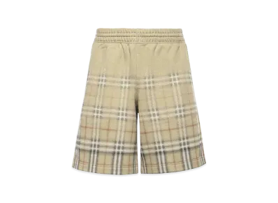 Burberry Gradient Check Cotton Shorts "Green"
