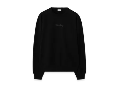 Burberry Check Cursive Logo Cotton Sweatshirt "Black"