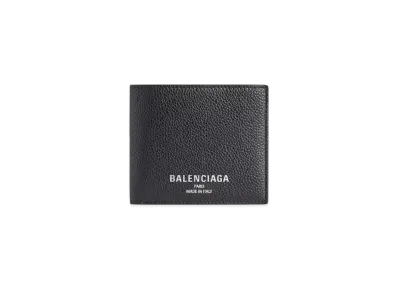 BALENCIAGA Credit Square Folded Coin Wallet "Black"