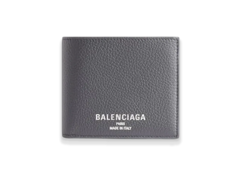 BALENCIAGA Credit Square Folded Coin Wallet "Grey"