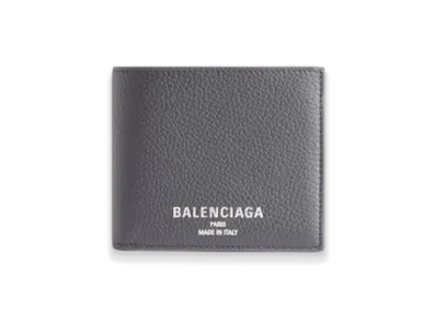 BALENCIAGA Credit Square Folded Coin Wallet "Grey"