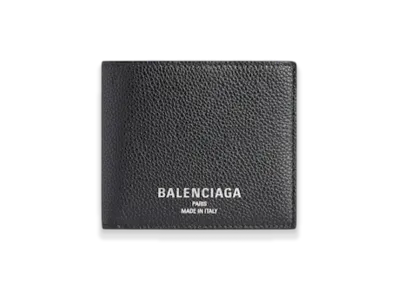 BALENCIAGA Credit Square Folded Coin Wallet "Black"