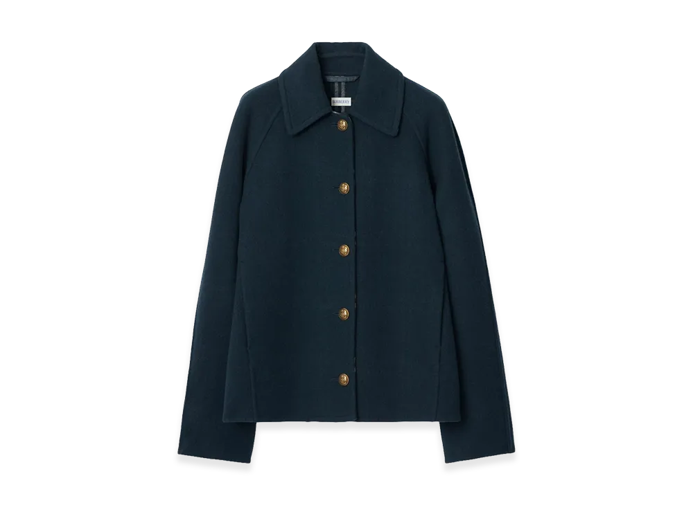 Burberry Women's Wool Barn Jacket "Pilot Blue"
