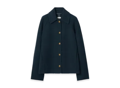 Burberry Women's Wool Barn Jacket "Pilot Blue"