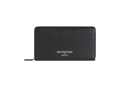 BALENCIAGA Credit Continental Zip Wallet "Black"