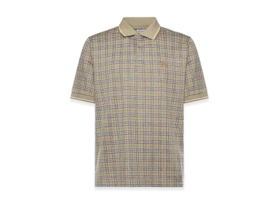 Burberry Check Cotton Blend Polo Shirt "Green"