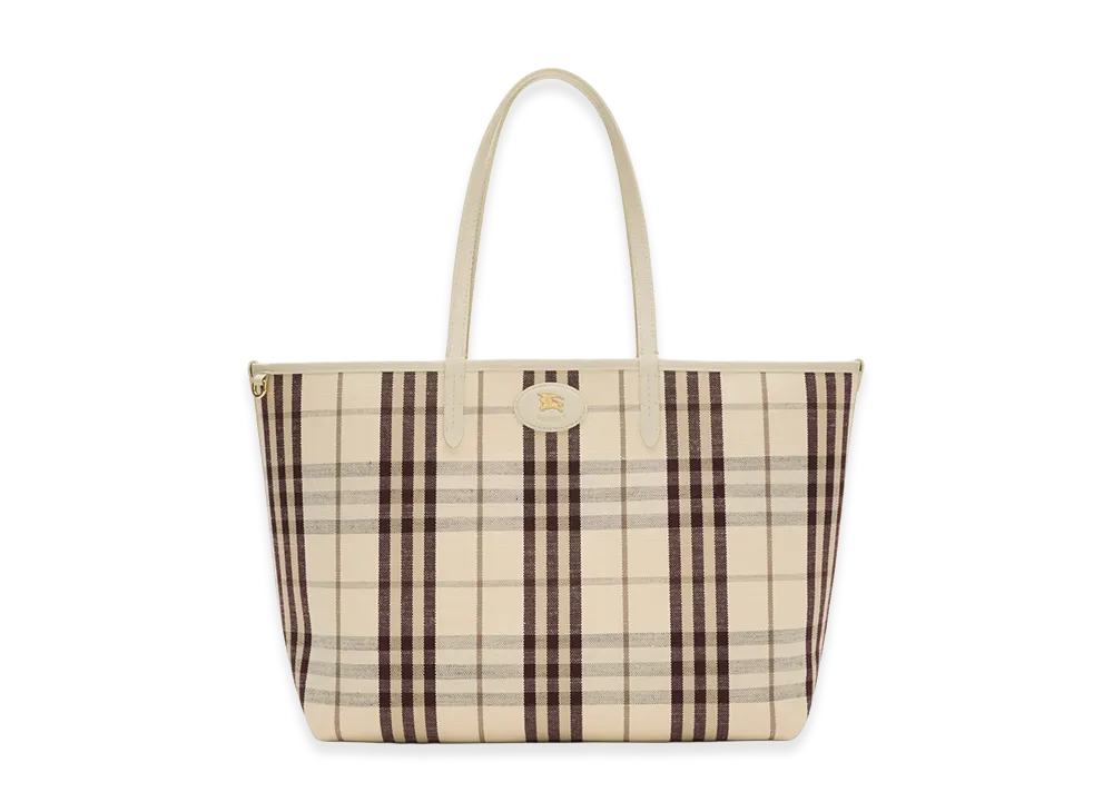 Burberry Women's Medium Reversible Bloomsbury Tote "Soap Beige/Light Beige"