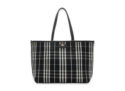 Burberry Women's Medium Reversible Bloomsbury Tote "Black/Calico Beige"