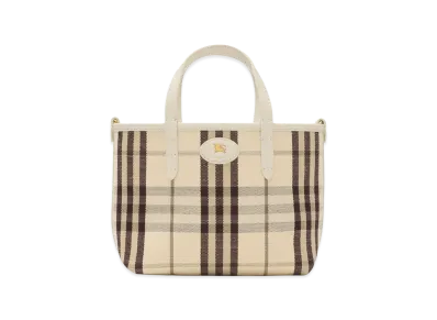 Burberry Women's Mini Reversible Bloomsbury Tote "Soap Beige/Light Beige"