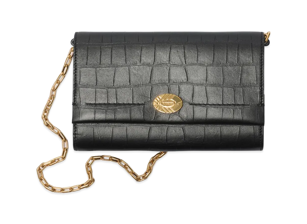 Burberry Women's Cotswolds Chain Strap Wallet "Black"