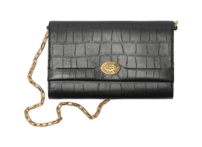 Burberry Women's Cotswolds Chain Strap Wallet "Black"